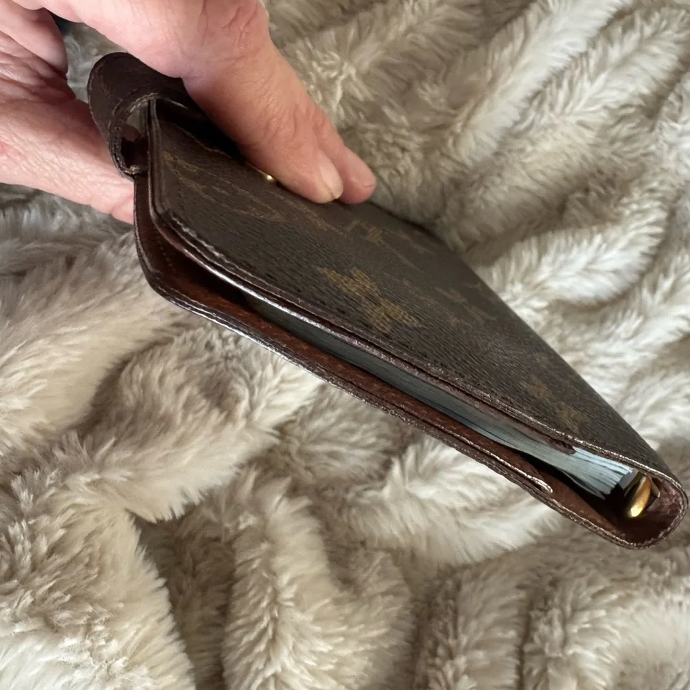 LV Monogram Agenda PM Planner Cover Brown Canvas Leather - Picture 6 of 12